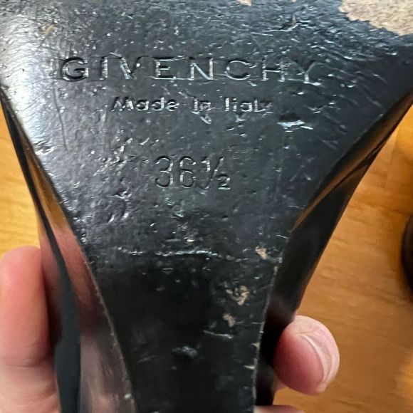 GIVENCHY black gladiator wedges Sz 6 EUC - Picture 6 of 11